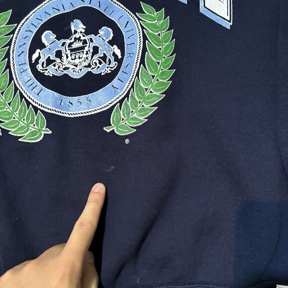 Vintage Russell Sweatshirt Mens XL Blue Penn State Crest Collegiate Made In USA - Picture 6 of 11